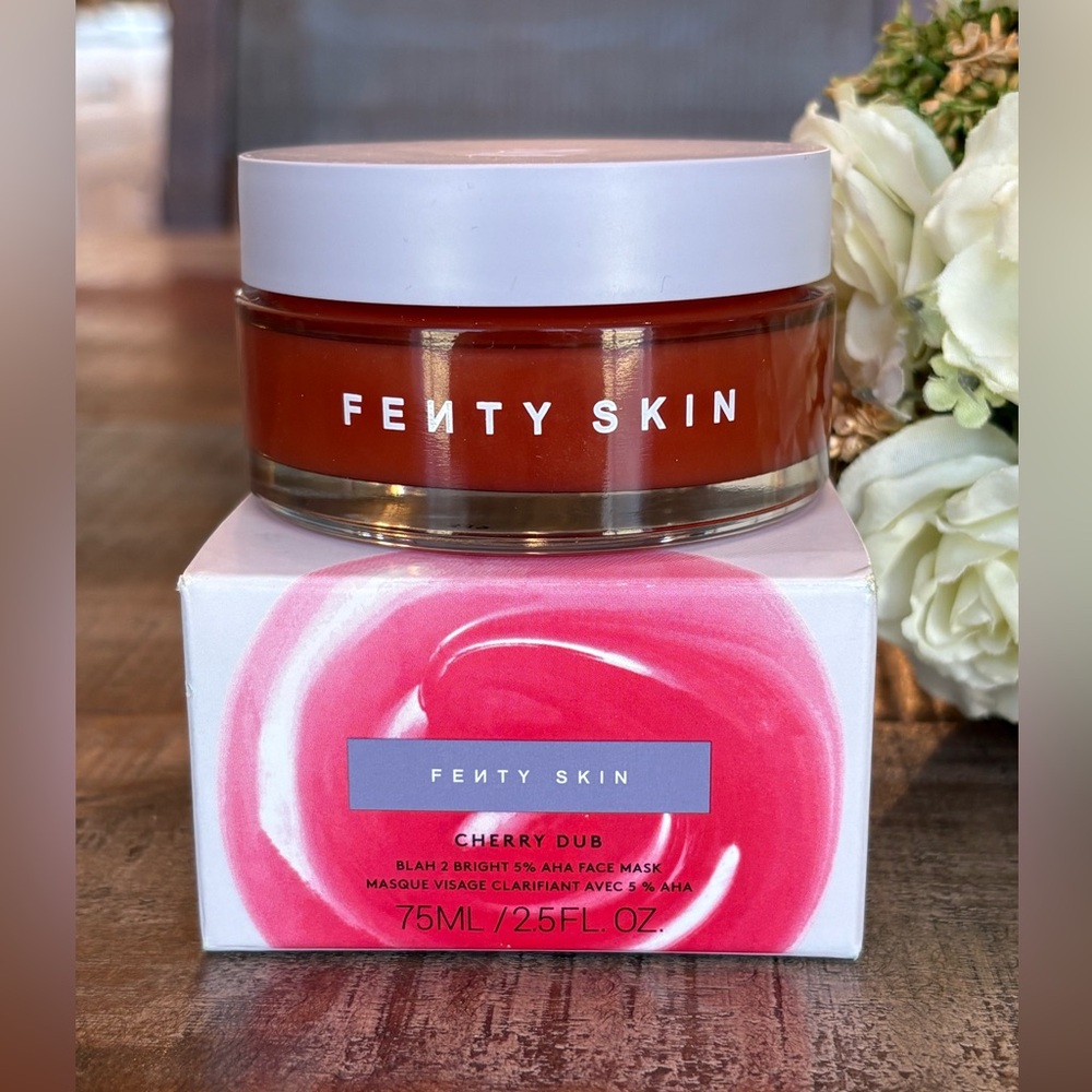 NEW Fenty Skin CHERRY 🍒 DUB Blah 2 Bright 5% AHA FACE MASK Full Size!